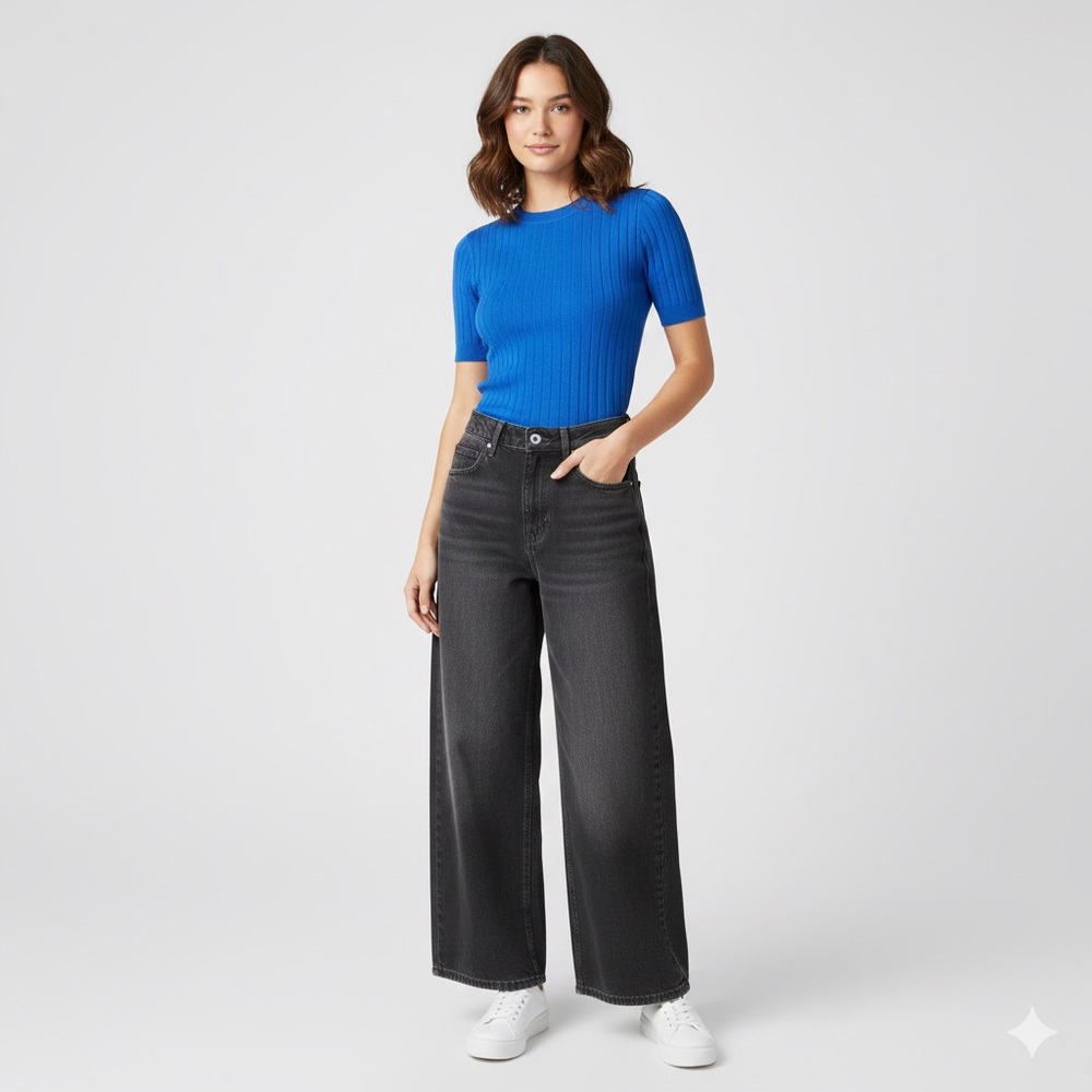 BDG Charcoal Wide-Leg Jeans